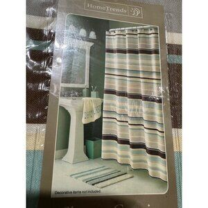 Hometrends shower curtain city stripe 70in W X 72in L NEW